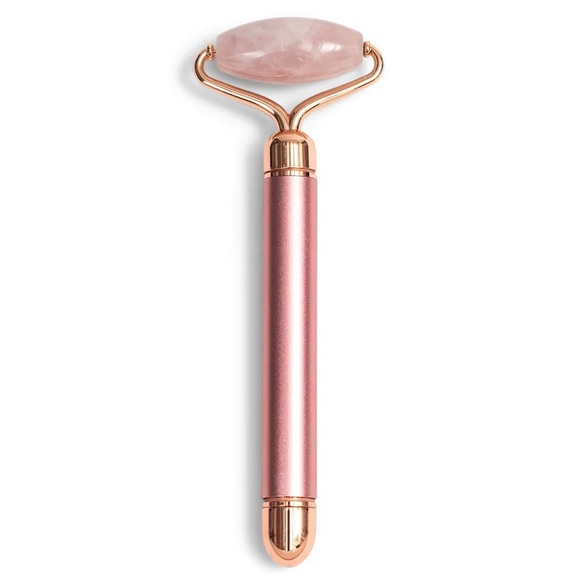 29. NIB Zoë Ayla Rose Quartz Vibrating Facial Roller - Picture 1 of 15
